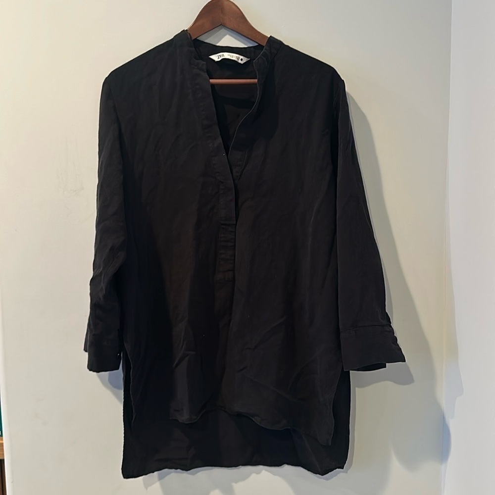 Zara tunic shirt black size m